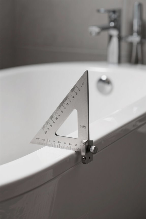accurate bathtub inclination measurement