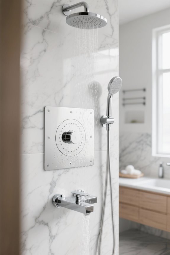 avoid shower faceplate stains