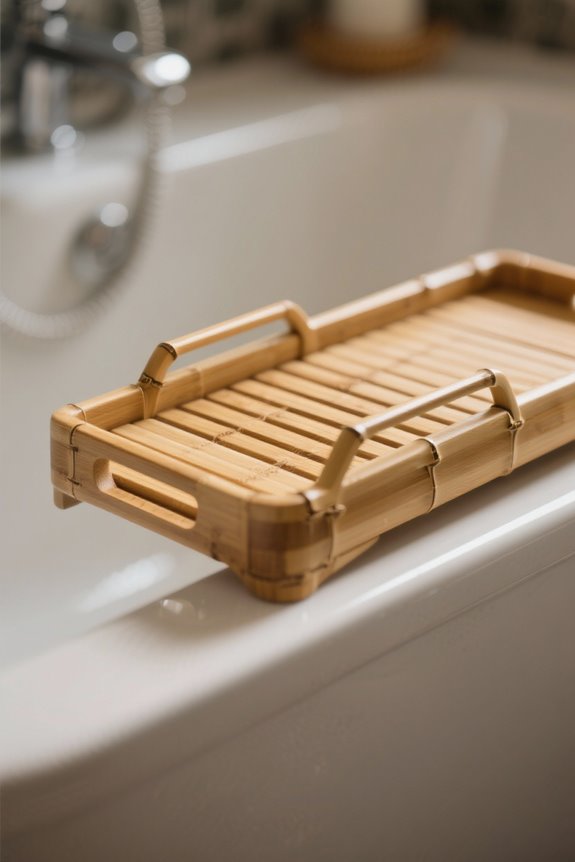 bamboo bath tray selection
