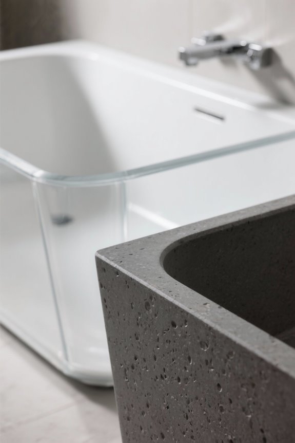 bathtub materials affect heat