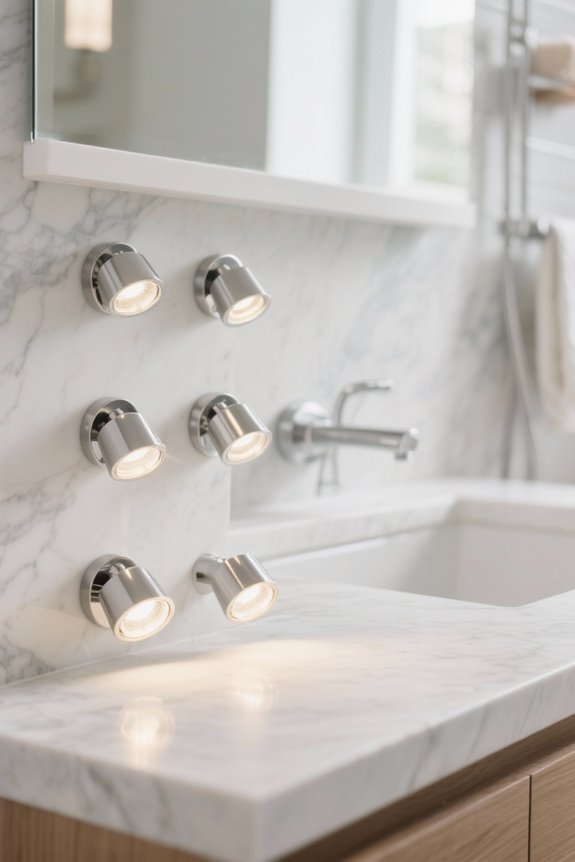 bright bathroom recessed lighting