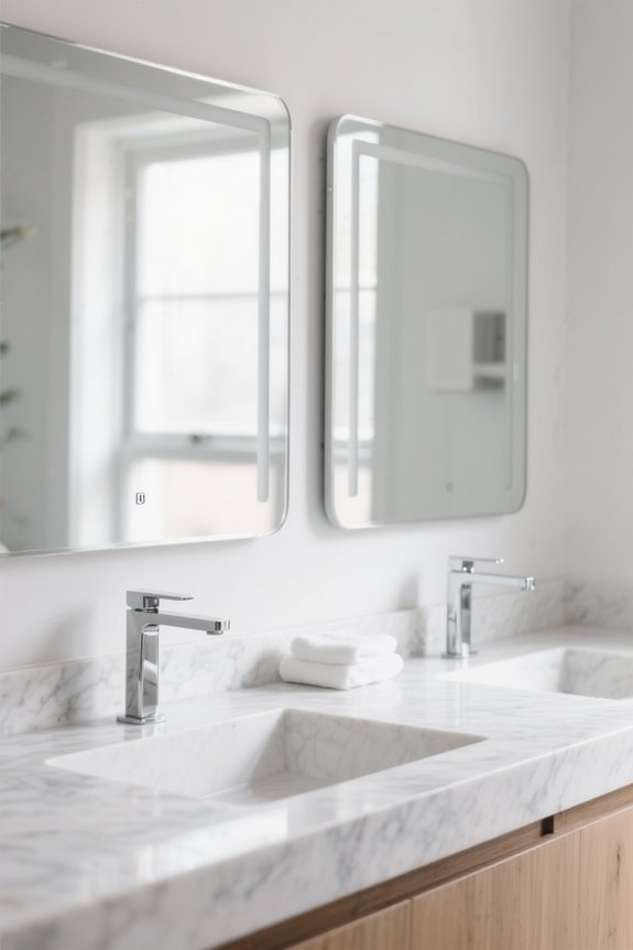 clear reflections in bathrooms