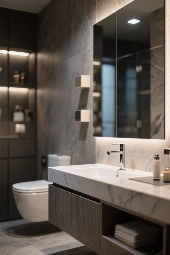 cohesive and functional bathroom design