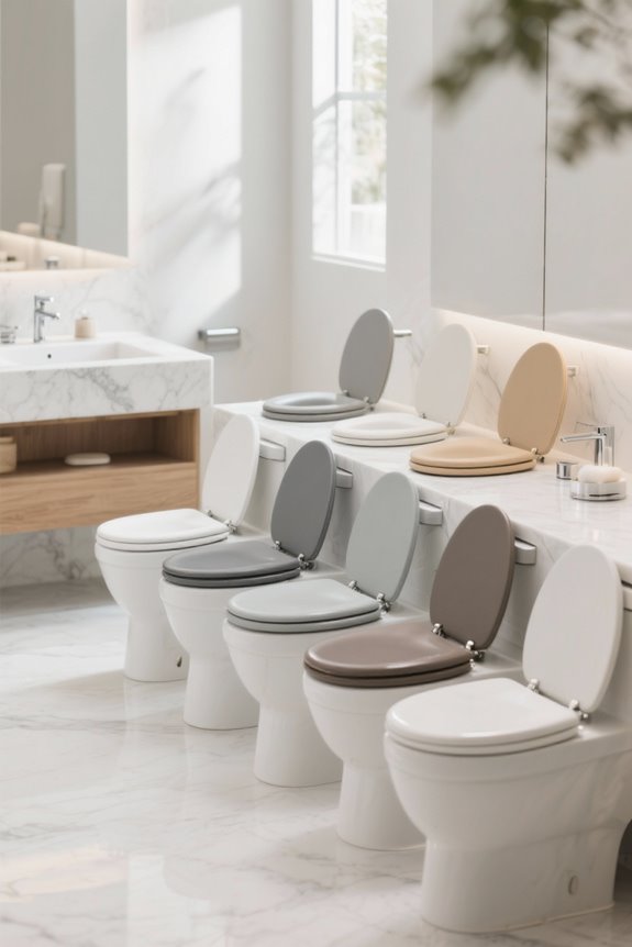 colored toilet seat options