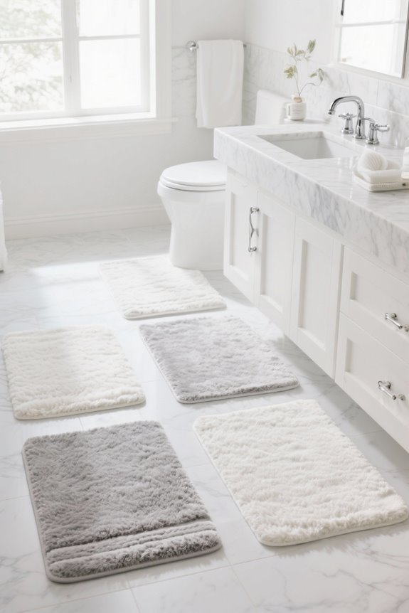 comfortable stylish bathroom rugs