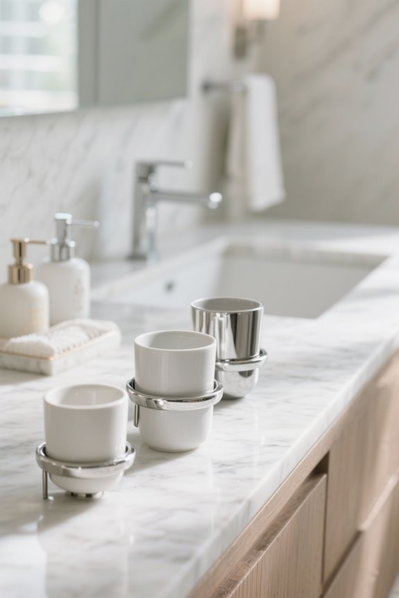 convenient bathroom beverage storage