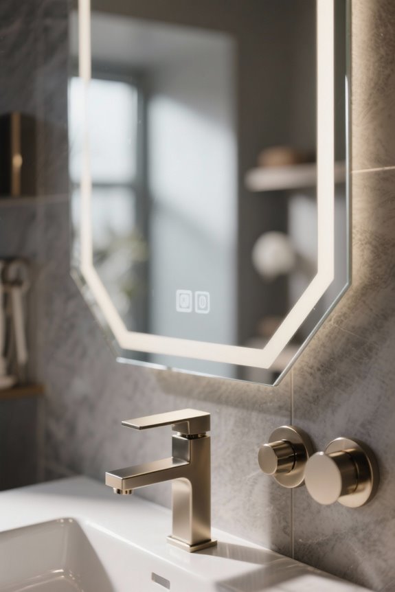 coordinating mirror hardware finishes