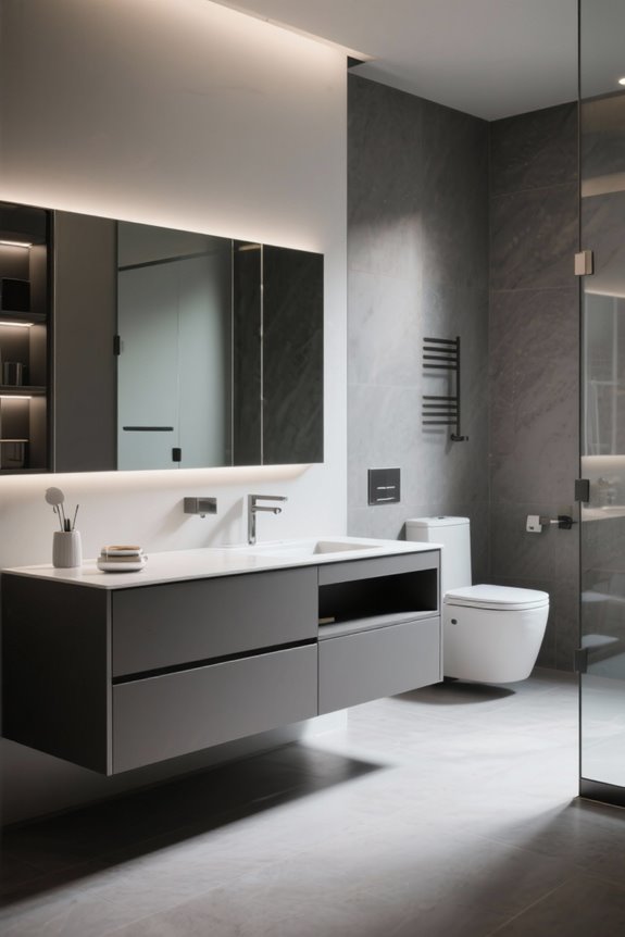 discreet bathroom furniture arrangement