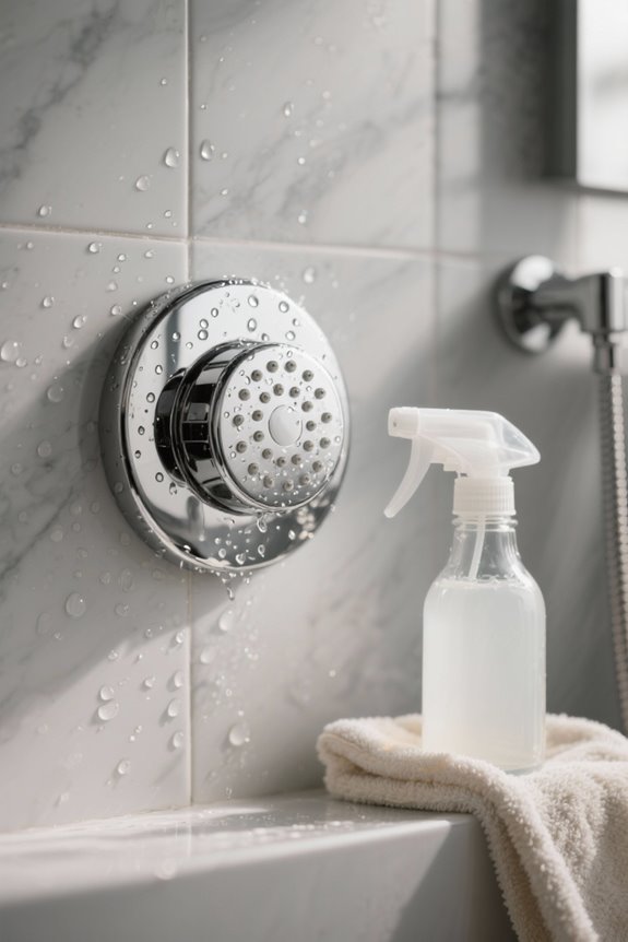 effective shower faceplate cleaning
