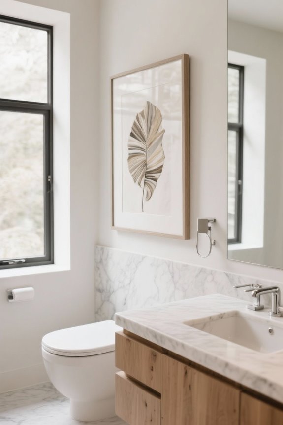elevate bathroom with art