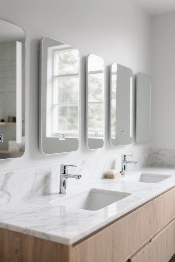 fog free bathroom mirrors selection