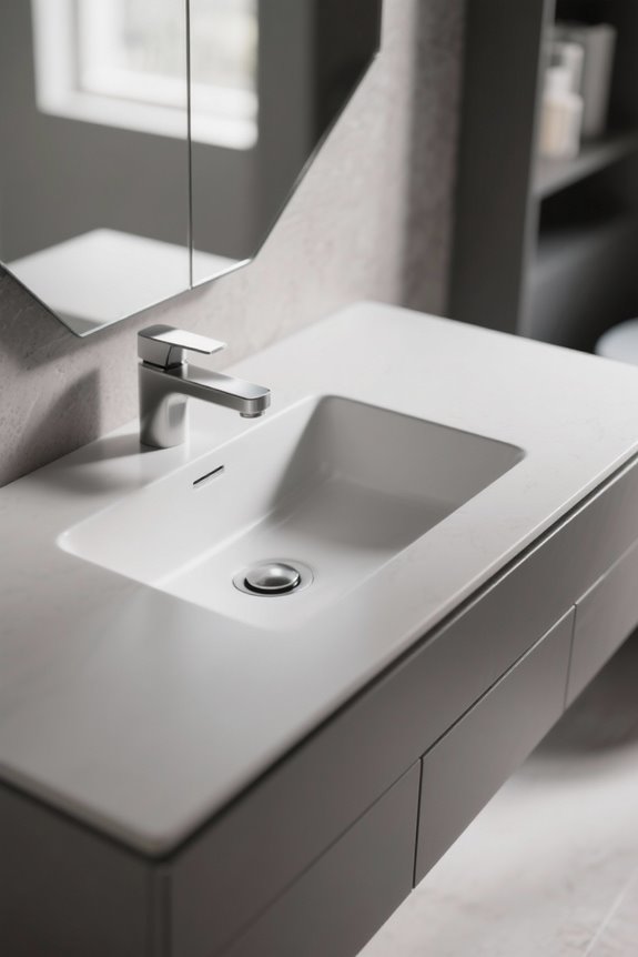 ideal sink depth comfort