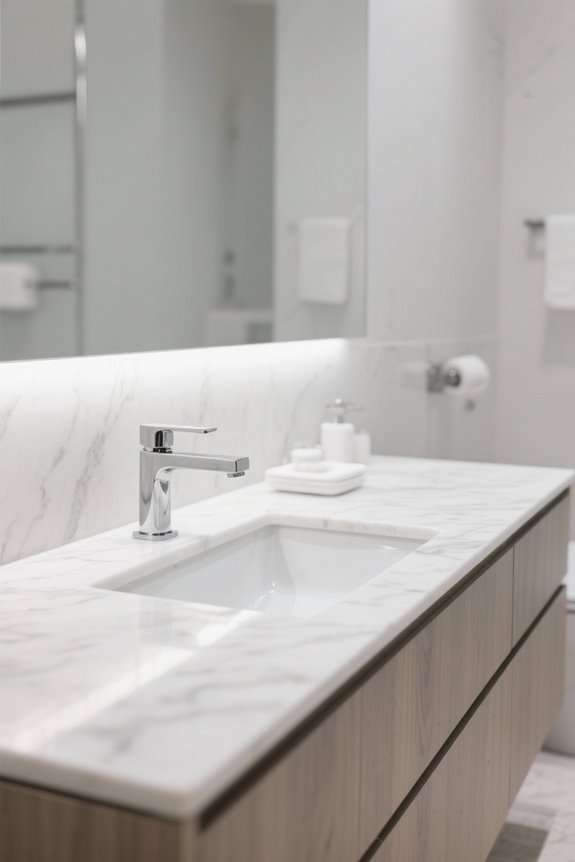 integrated sink vanity tops