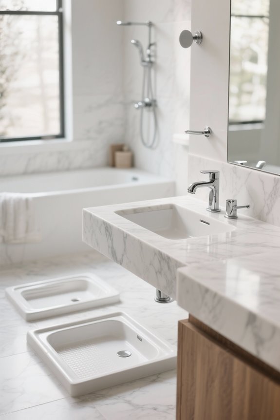 low profile shower bases