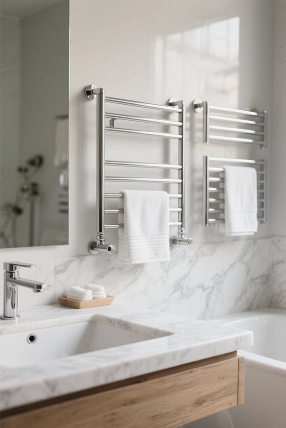luxurious bathroom towel warmers