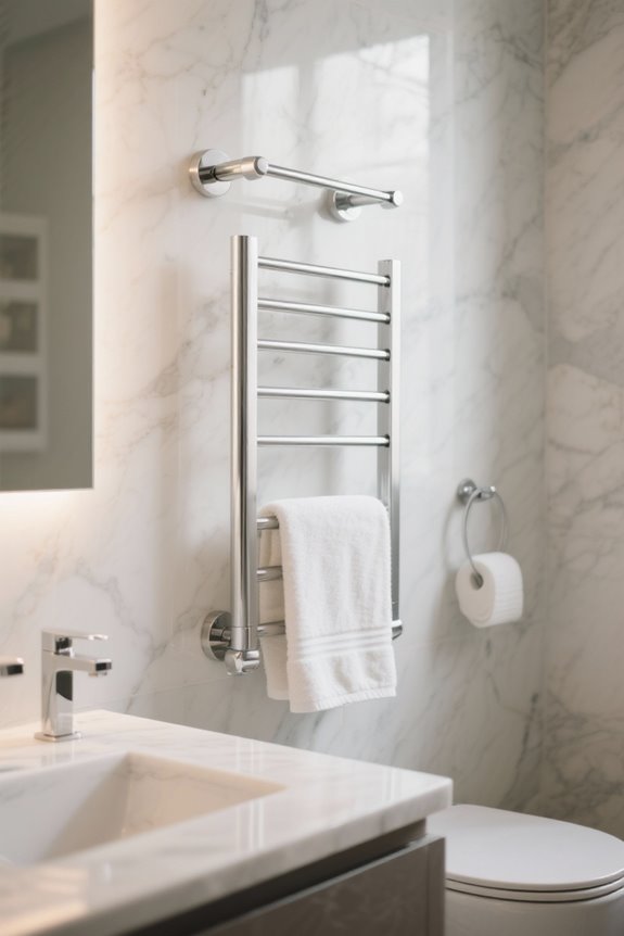luxurious hardwired towel warmers