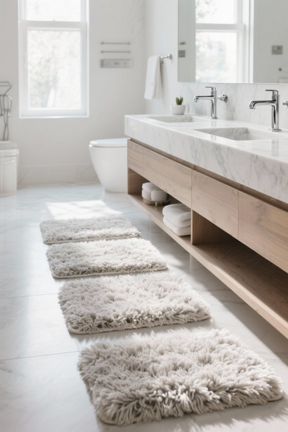 luxurious shag bath rugs