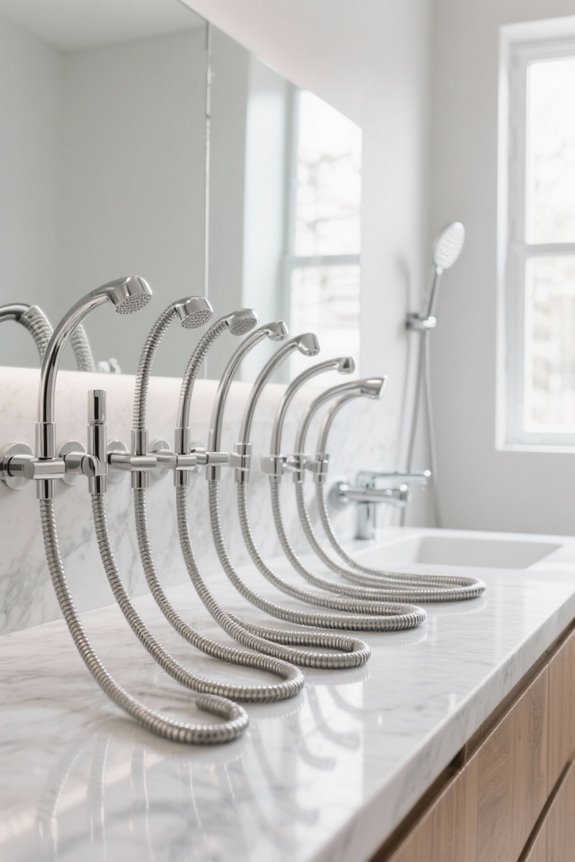 luxurious stainless steel shower upgrade