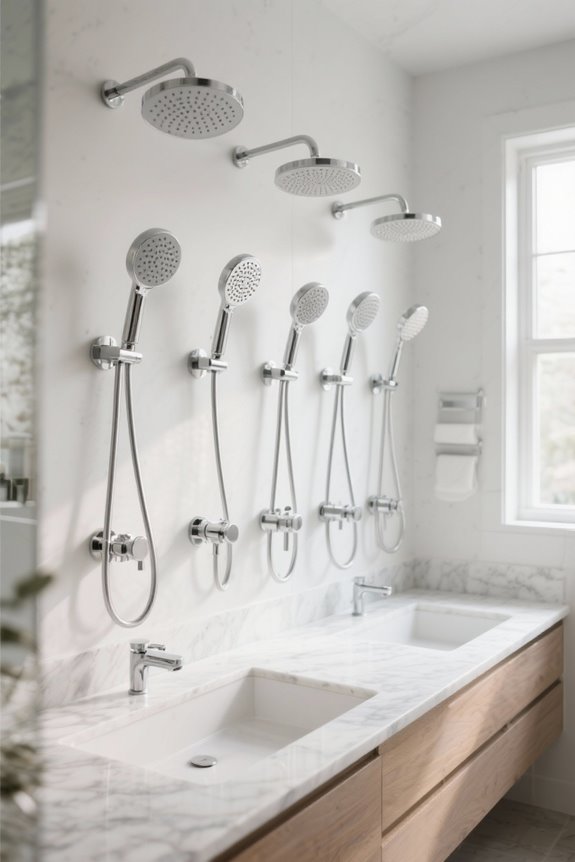 luxurious wall mounted showerheads