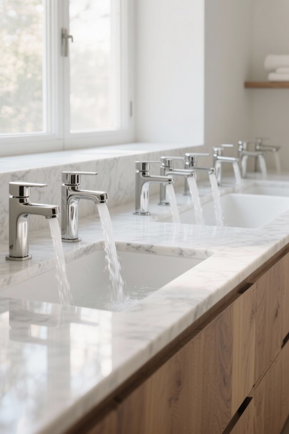 luxurious waterfall tub faucets