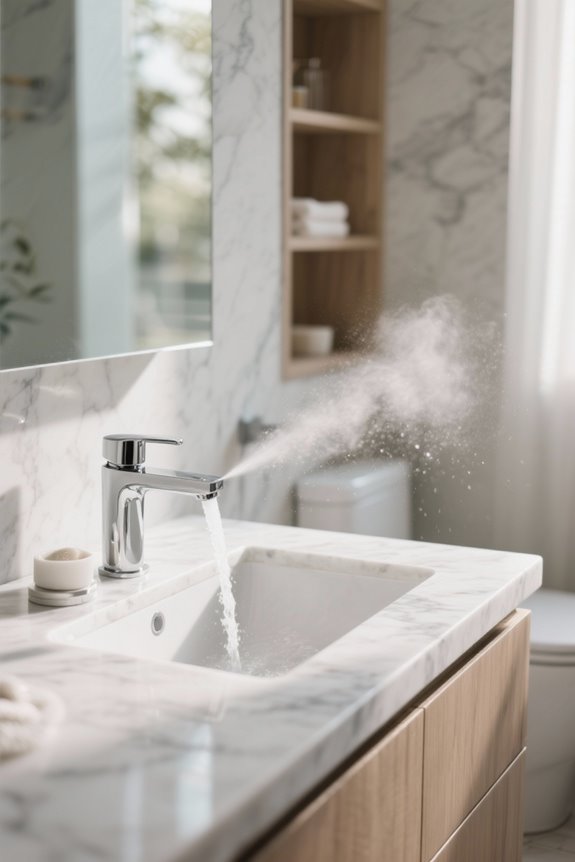 minimize flush splash aerosols