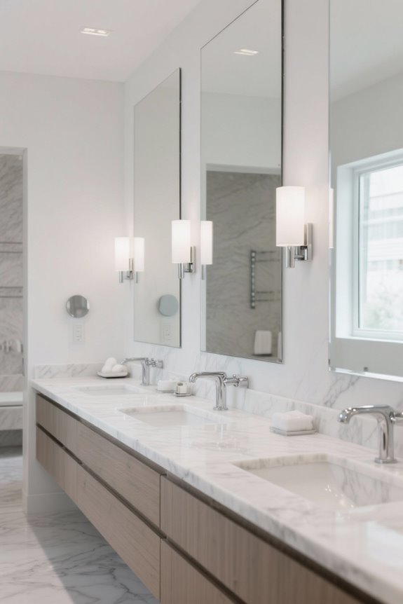 mirror and sconce alignment