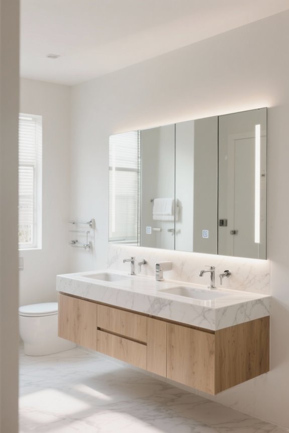 modern led bathroom mirrors
