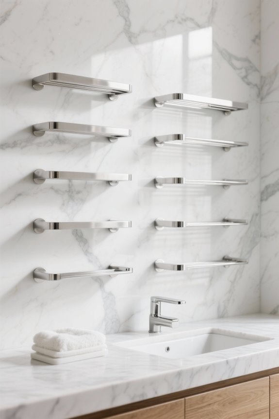 modern stainless steel shelves