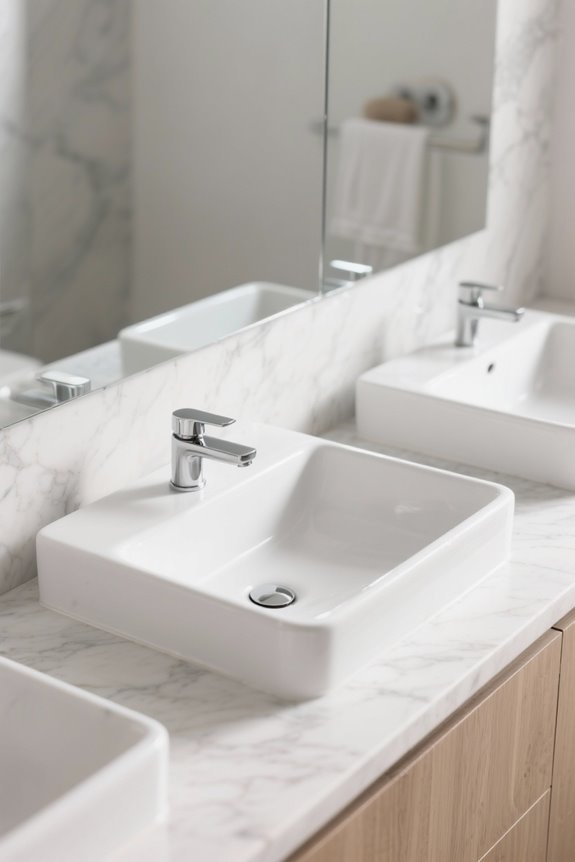 modern stylish square sinks