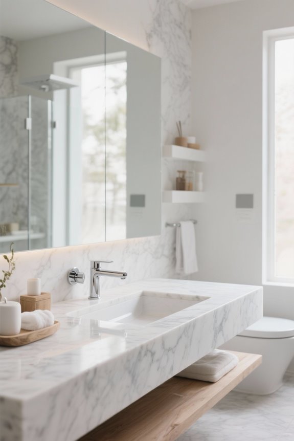 natural materials bathroom decor