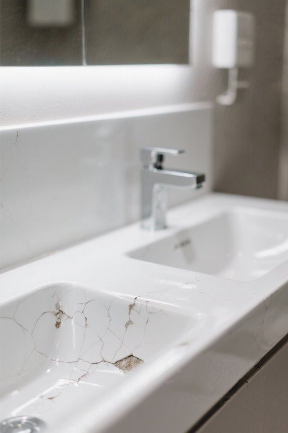 porcelain damage requires professional repair
