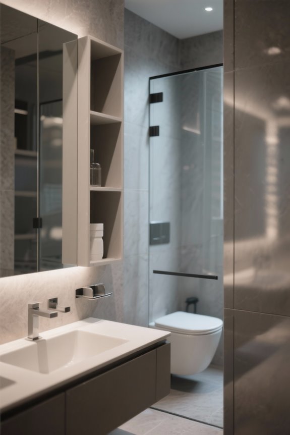privacy focused bathroom design