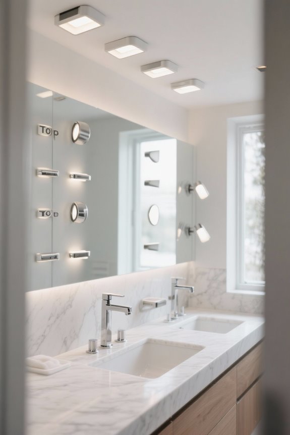recessed bathroom lighting options