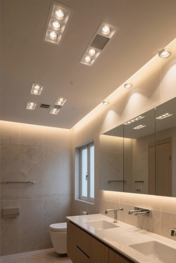 recessed lighting enhances ambiance