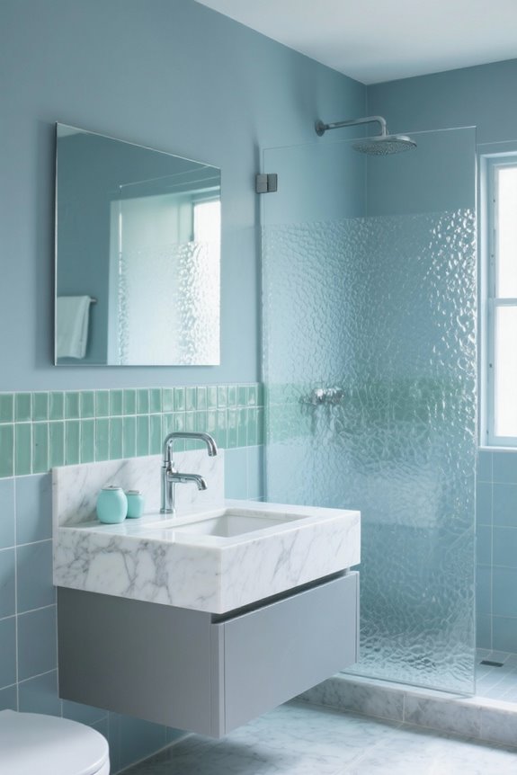 serene bathroom cool colors