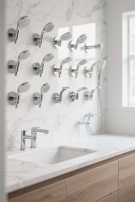 shower head holder options