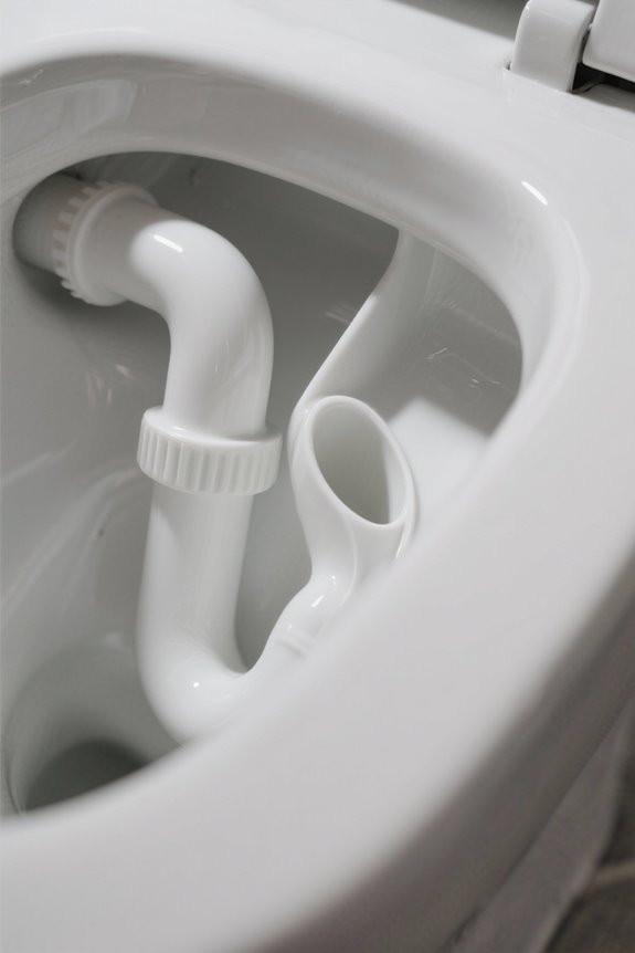siphon action enhances waste removal