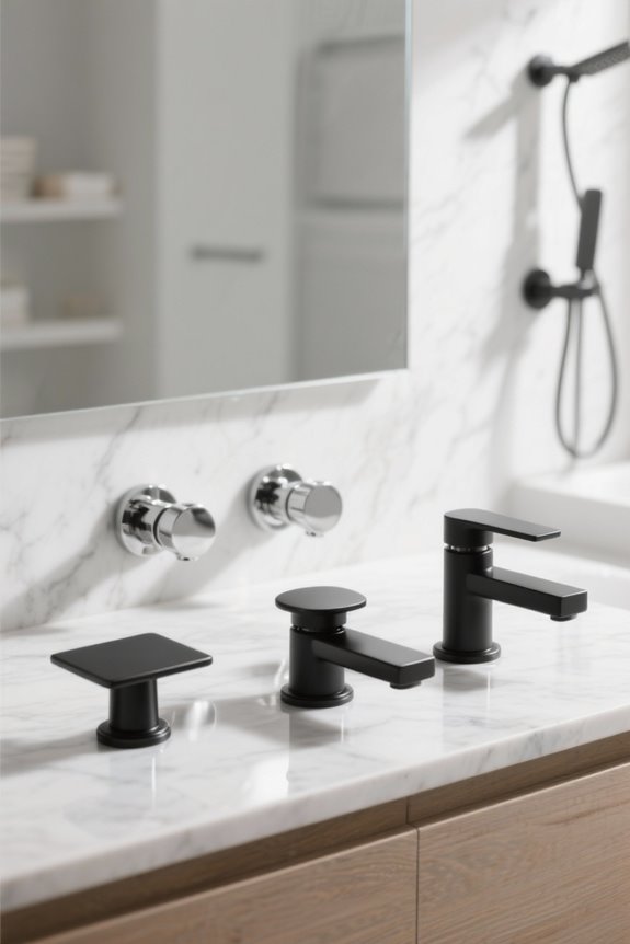 sleek black shower upgrades