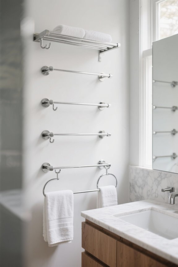space saving towel racks