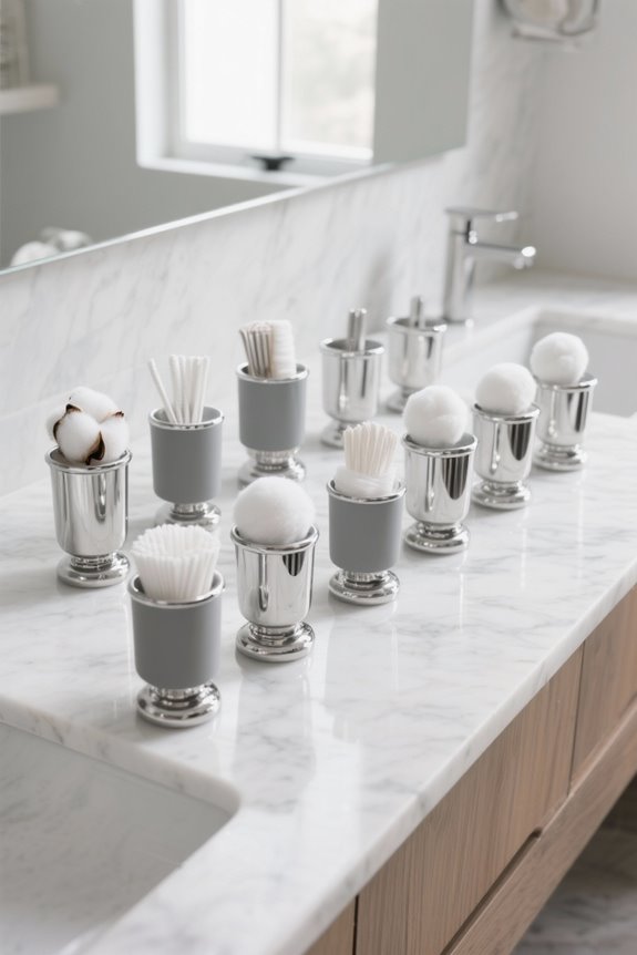 stylish bathroom cotton ball holders
