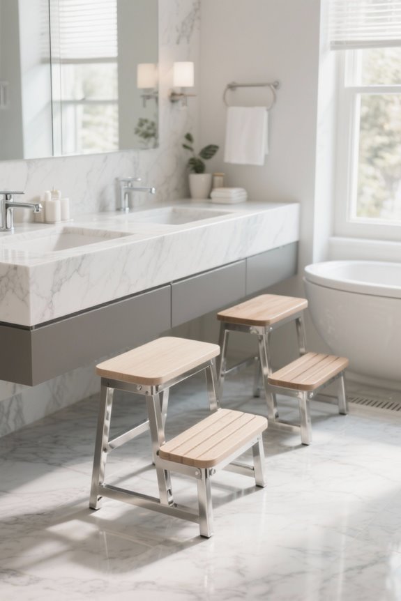 stylish bathroom step stools