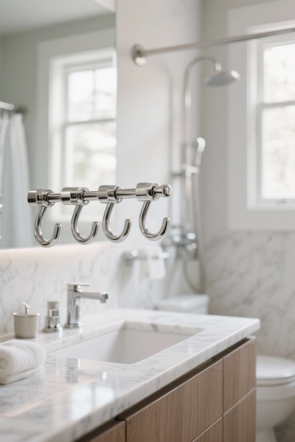 stylish durable shower hooks