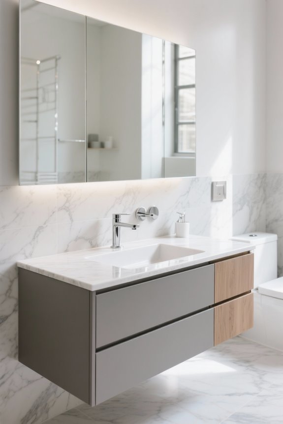 stylish floating vanity cabinets
