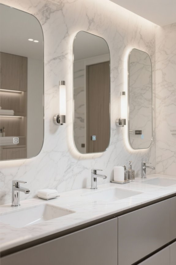stylish functional dimmable mirrors