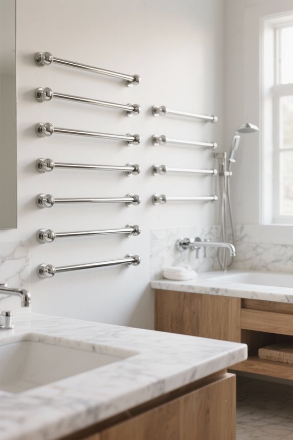 stylish functional double shower rods