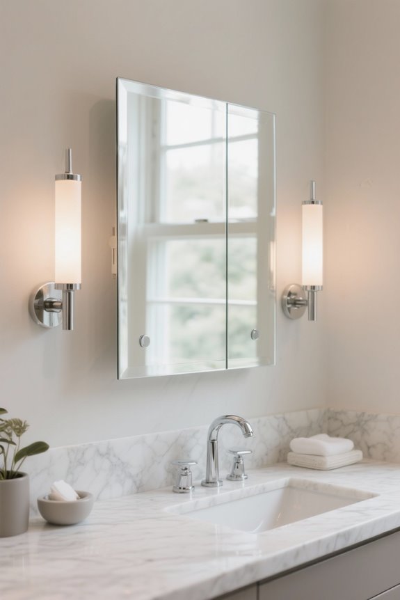 stylish functional medicine cabinet lighting
