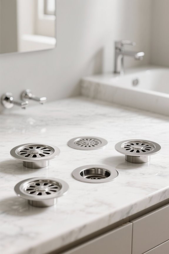 stylish functional round drains