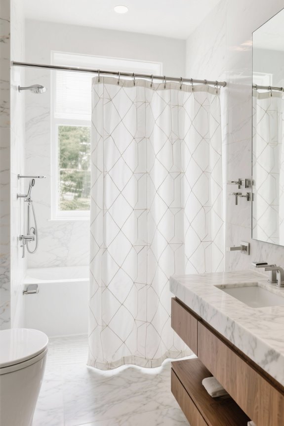 stylish geometric shower curtains
