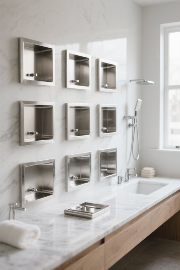 stylish organized bathroom storage