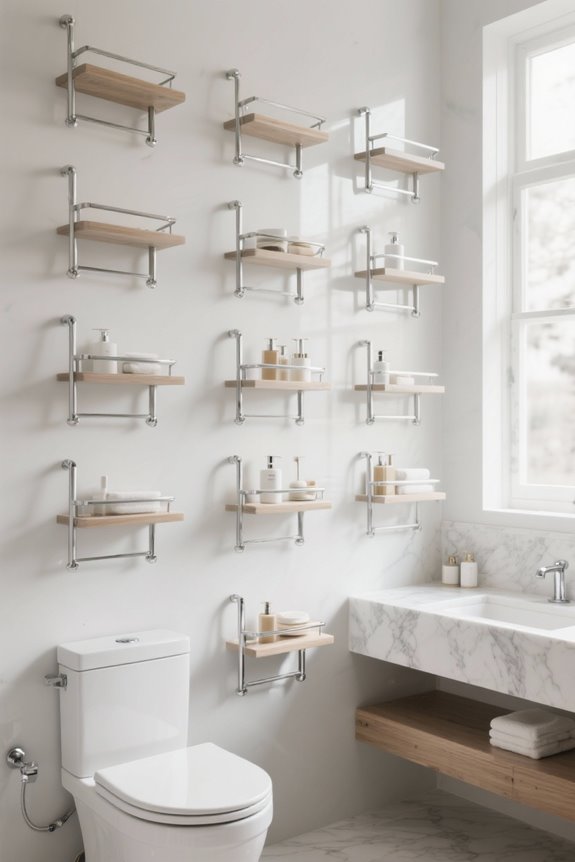 stylish over toilet storage